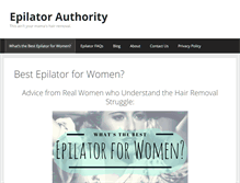 Tablet Screenshot of epilatorauthority.com